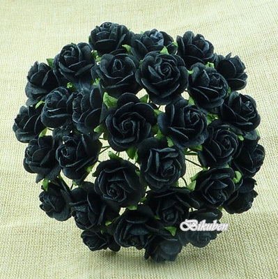 Wild Orchid - Roses  25 mm - Jet Black