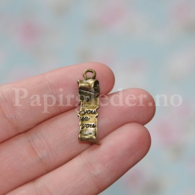 Charms - Halvt brev - Brass