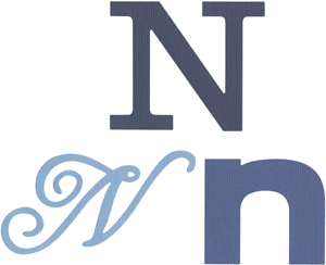 Cookie Cutter Monogram N