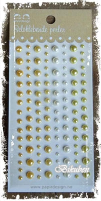 Papirdesign: halvperler - Gul