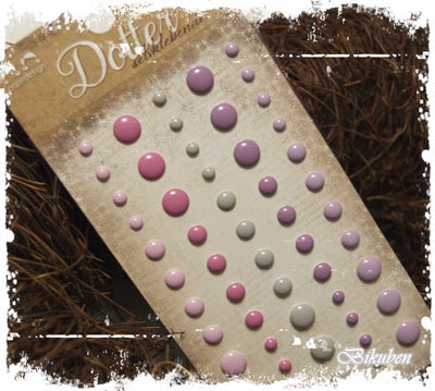 Papirdesign: Dotter - Rosa & Lilla