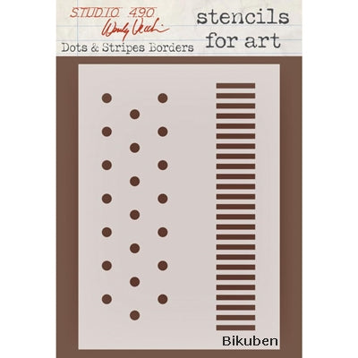 Studio 490 - Wendy Vecchi - Dots & Stripes - Art Stencil