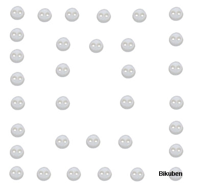 Dress it Up - Micro Mini - Round White Buttons