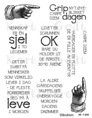 Kort & Godt - Clearstamps Medium Plate - Carpe Diem