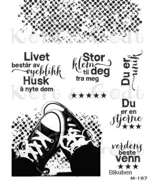 Kort & Godt - Clearstamps Medium Plate - Converse