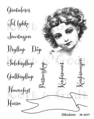 Kort & Godt - Clearstamps Medium Plate - Angelface