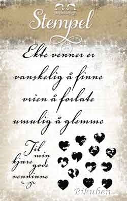 Papirdesign: Ekte venner - Clear Stamps