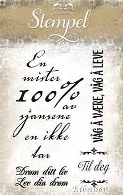 Papirdesign: Ta sjansen - Clear Stamps