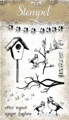 Papirdesign: Fuglekvitter - Clear Stamps