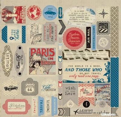 Authentique - Abroad - Detail Stickers 12x12"