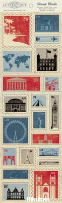 Authentique - Abroad - Stamp Blocks - Die Cuts