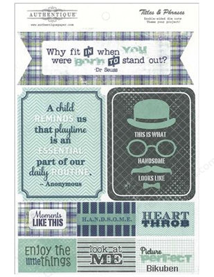 Authentique - Suave - Titles & Phrases - Die Cuts