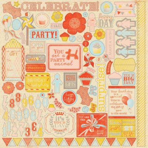 Authentique - Wishes - Detail Stickers 12x12"