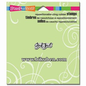 Stampendous - Cling Rubber Stamp - God Jul (text)
