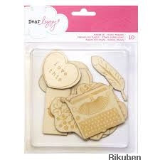 American Crafts - Dear Lizzy - Day Dreamer - Wood shapes