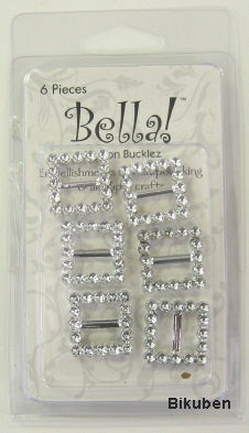 Ruby Rock-it - Ribbon Buckle - Silver Square