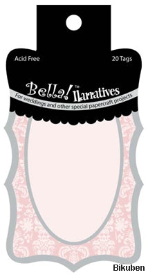 Ruby Rock-it - Wedding Narrative Tag - Pink/White Die-cuts