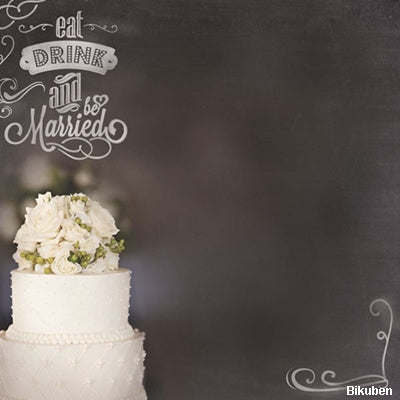 Paper House - Eat, Drink & Be Married 12x12"