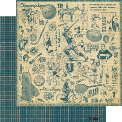 Graphic45 - Good Ol' Sports - Cheer on 12x12"