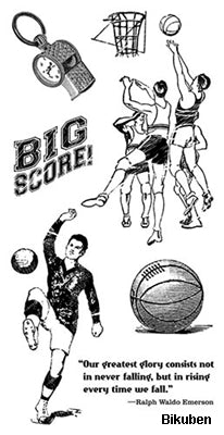 Graphic45 & Hampton Art - Good Ol' Sports - Cling Stamp 2