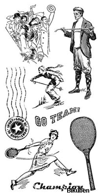 Graphic45 & Hampton Art - Good Ol' Sports - Cling Stamp 3