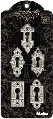 Graphic45 - Shabby Chic - Ornate Metal Key Holes