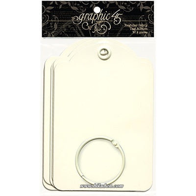 Graphic45 - Regular Album Tag - Ivory