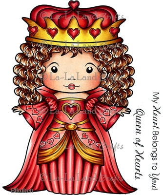 La La Land Crafts - Queen of Hearts Marci - Red Rubberstamp