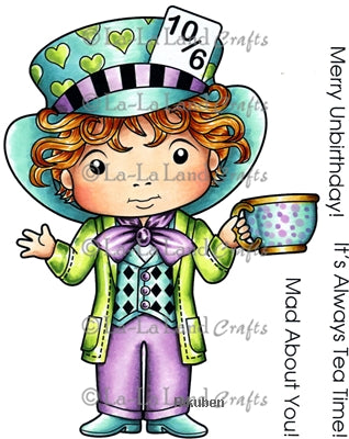 La La Land Crafts - Mad Hatter Luka - Red Rubberstamp