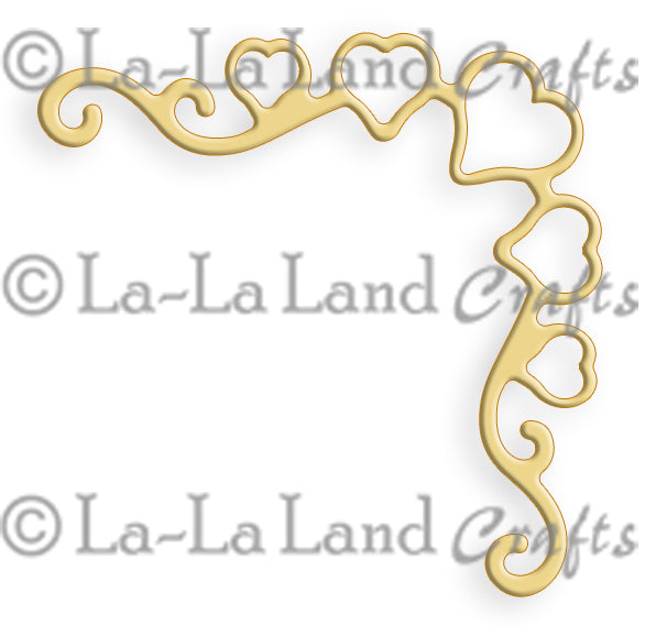 t LaLa Land - Heart Ribbon Corner Dies
