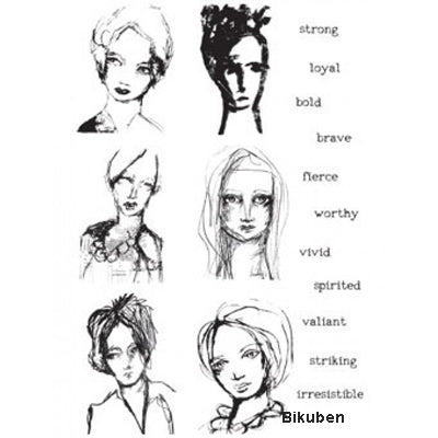 Ranger - Dina Wakley - Media Stamps - All the Gals