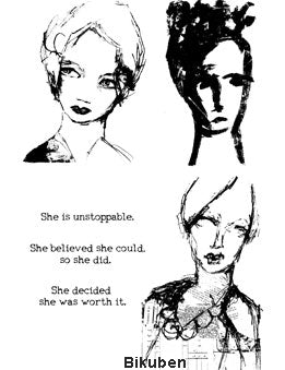 Ranger - Dina Wakley - Media Stamps - Scribbley Women