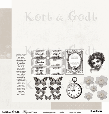 Kort & Godt - Rapsodi - Beige 12x12"