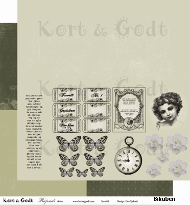 Kort & Godt - Rapsodi - Oliven 12x12"