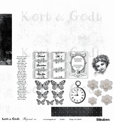 Kort & Godt - Rapsodi - Sort 12x12"