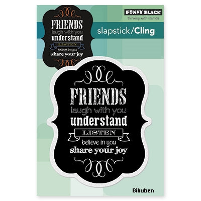 Penny Black - Slapstick Stamp - Chalkboard - Friendship