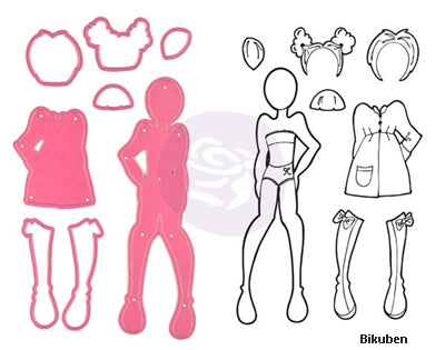 Prima - Julie Nutting - Metal Die - Cut & Stamp -Zoe Doll