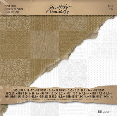 Tim Holtz -  Idea-Ology - Paper Stash - Resist - Motif 12 x 12"