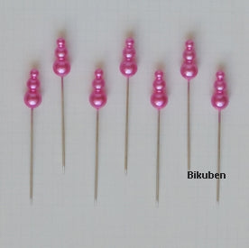 Maya Road - Vintage Pearl Pins - Hot Pink