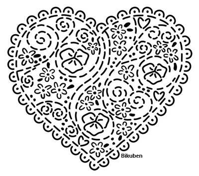 The Crafters Workshop - Stencil - Mini Embroidered Heart 6x6"