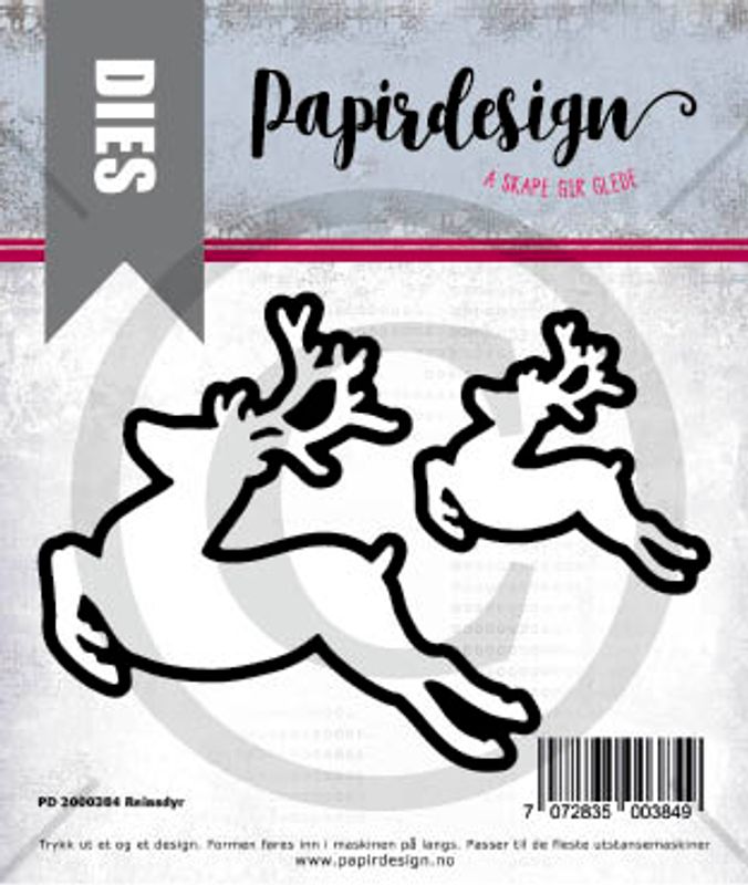 Papirdesign - Dies - Reinsdyr