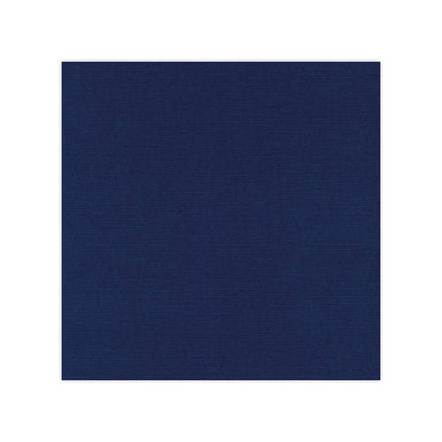 Linnen Kartong - Dark Blue  - 12x12"