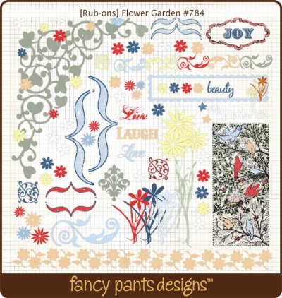 Fancy Pants: Flower Garden Rub-Ons   NY!