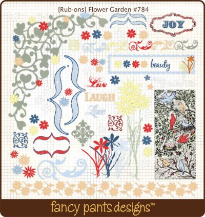 Fancy Pants: Flower Garden Rub-Ons NY!