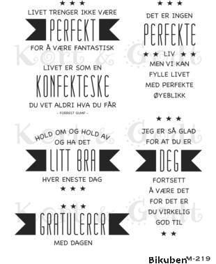 Kort & Godt - Clearstamps  Medium Plate - ..som en konfekteske..