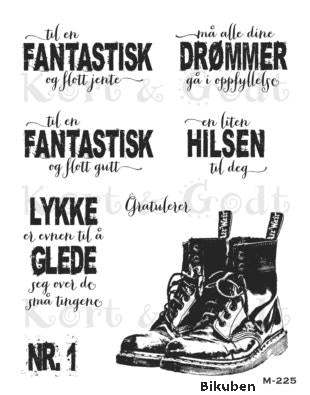 Kort & Godt - Clearstamps  Medium Plate - Doc Martens