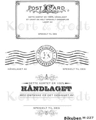 Kort & Godt - Clearstamps  Medium Plate - Spesialpost