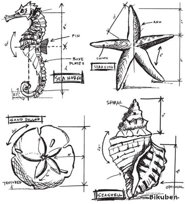 Tim Holtz Collection - Natuical Blueprint - Stamps