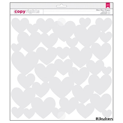 American Crafts - Stencil - Hearts