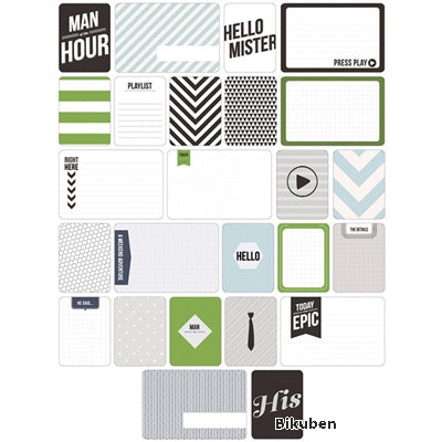 American Crafts - Project Life - Themed Cards - Mans World